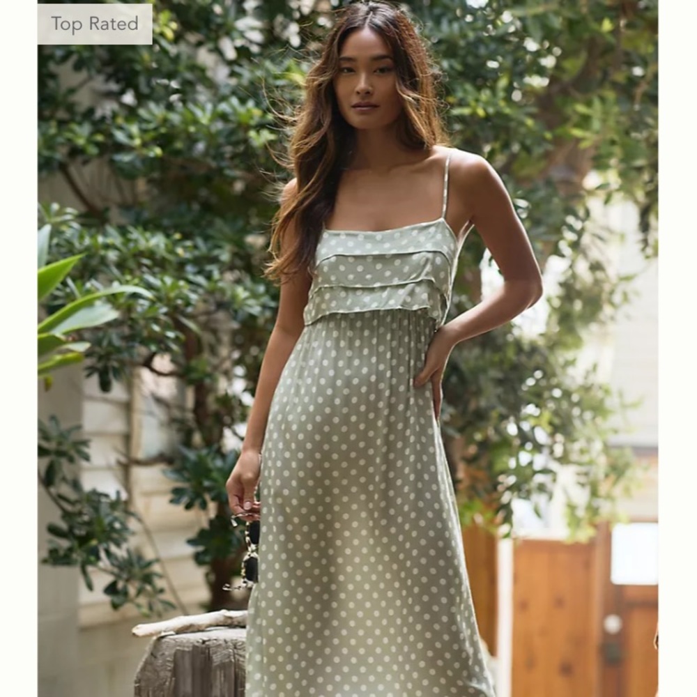 Anthropologie Sage dot dress